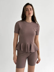 Knitwear Coolir shorts chocolate