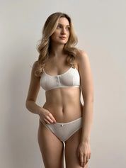 Lingerie Briefs Milk Ribbed