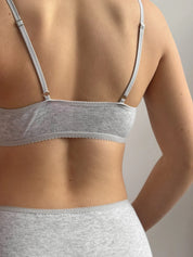 Lingerie Top Gray Ribbed