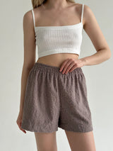 Shorts Mono terry Zoo brown