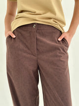 Corduroy pants MOMI “bud on brown”