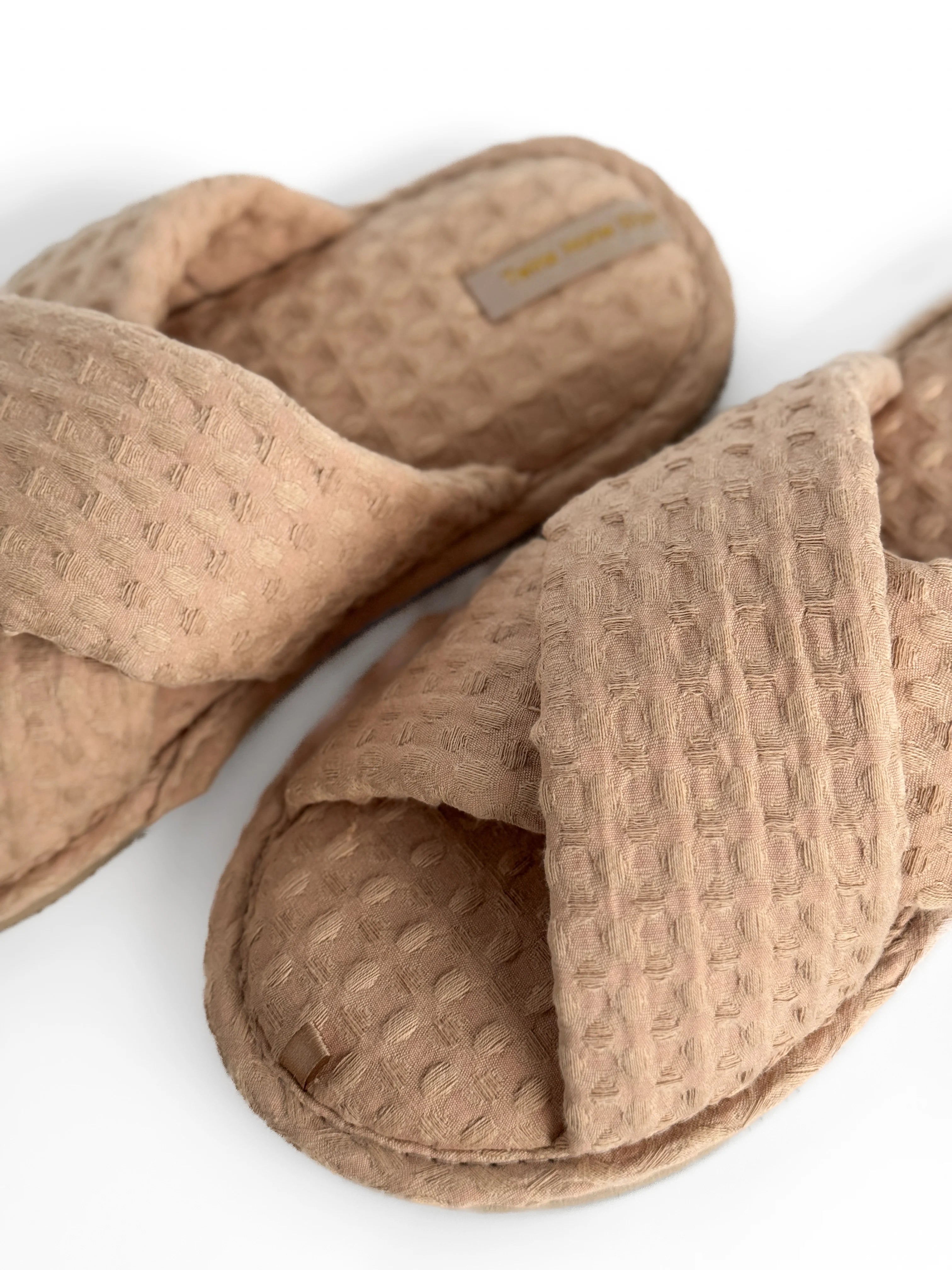 Women's slippers HS-VL Waffle caramel