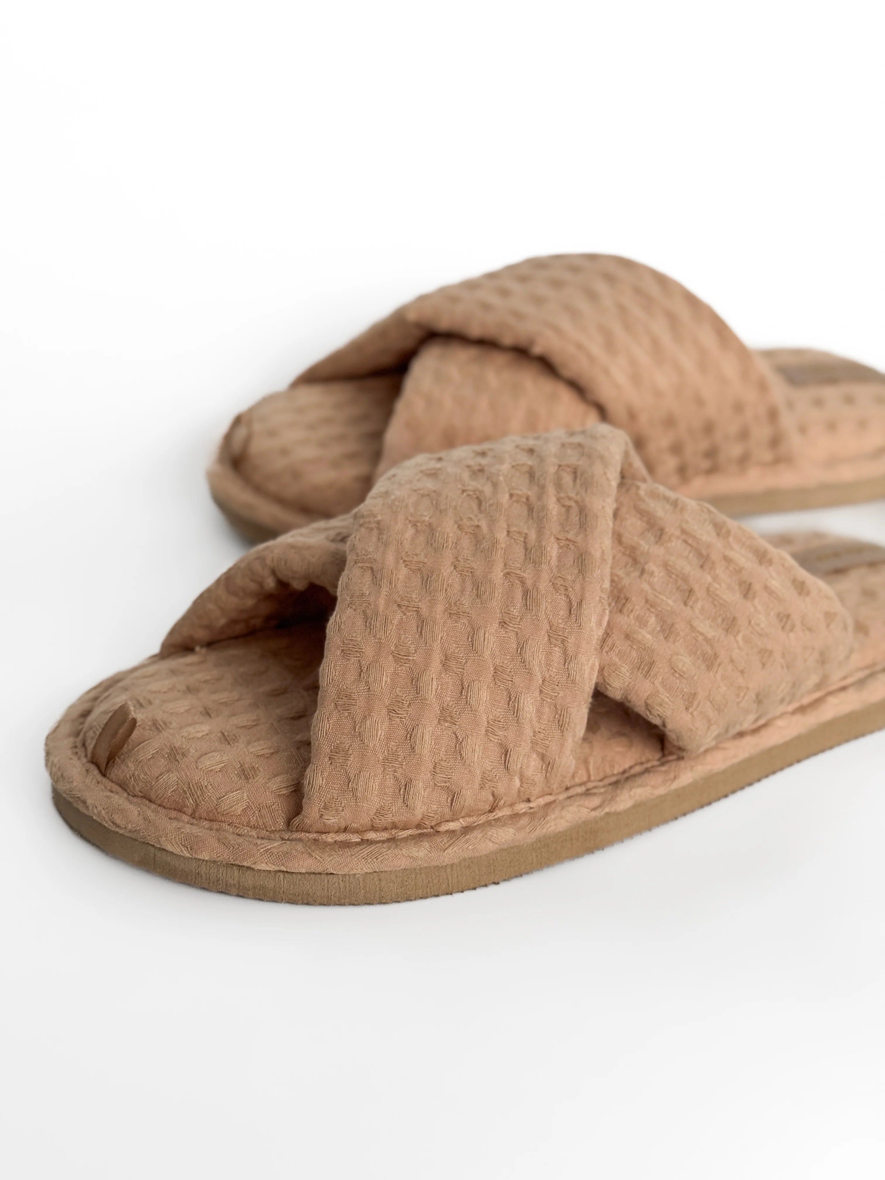 Women's slippers HS-VL Waffle caramel