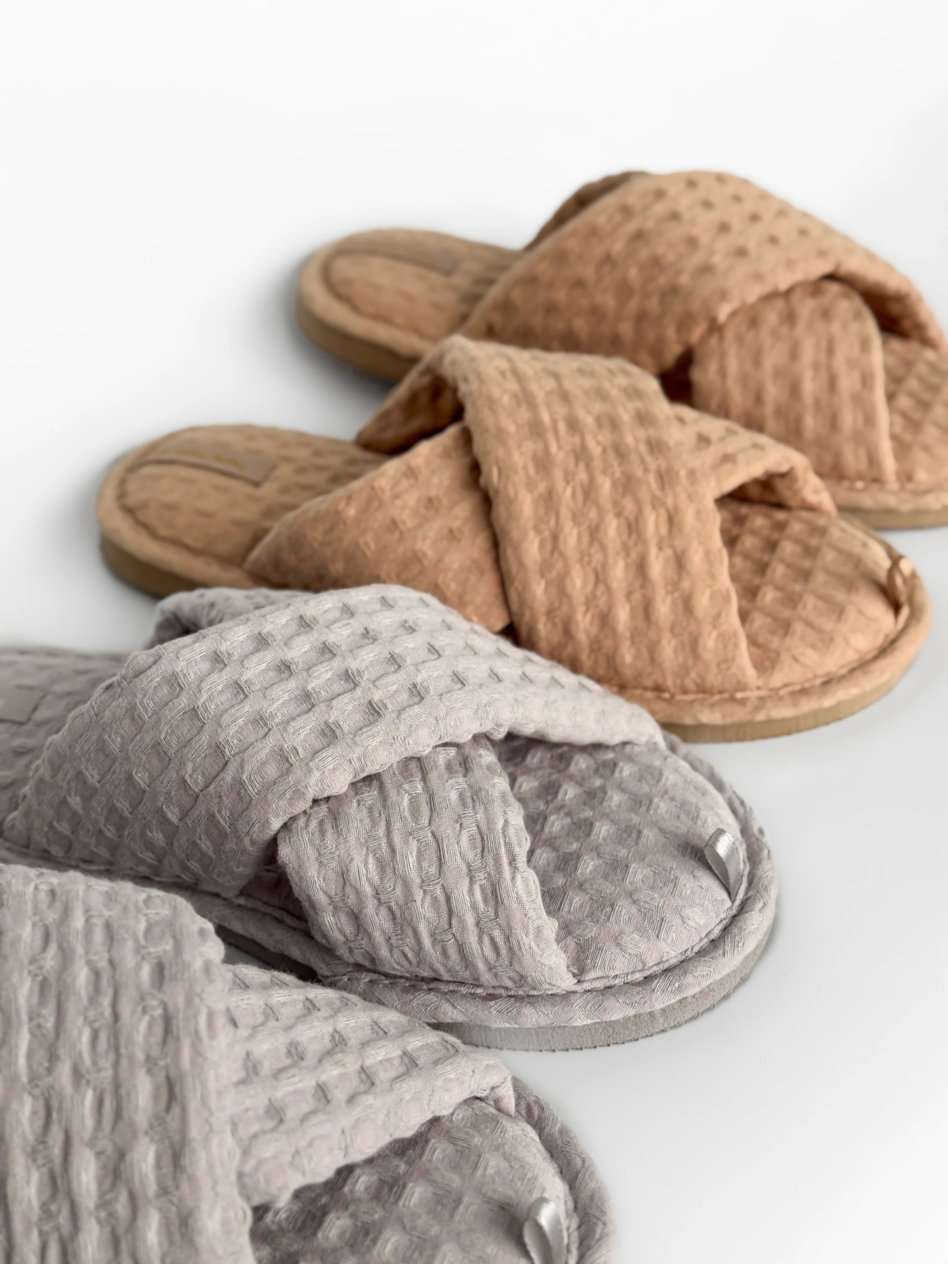 Women's slippers HS-VL Waffle caramel