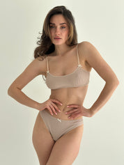 Lingerie Top “Tenderness” ribbed beige