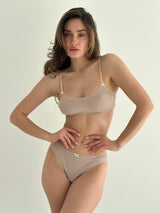Lingerie Top “Tenderness” ribbed beige