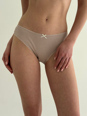 Underwear Panties Slips “Tenderness” ribbed beige