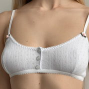 White ribbed lingerie top