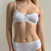 White ribbed lingerie top