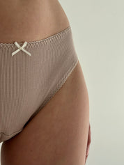 Underwear Panties Slips “Tenderness” ribbed beige