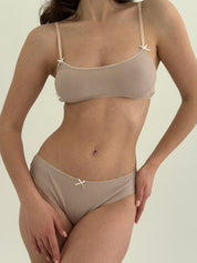 Lingerie Top “Tenderness” ribbed beige