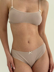 Lingerie Top “Tenderness” ribbed beige