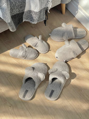Kids’ Soft Teddy Slippers in Gray