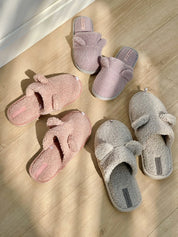 Children's fur slippers TEDDI pink