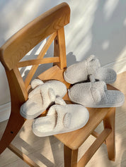 Kids’ Soft Teddy Slippers in Gray
