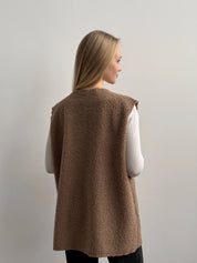 TEDDY brown vest with buttons