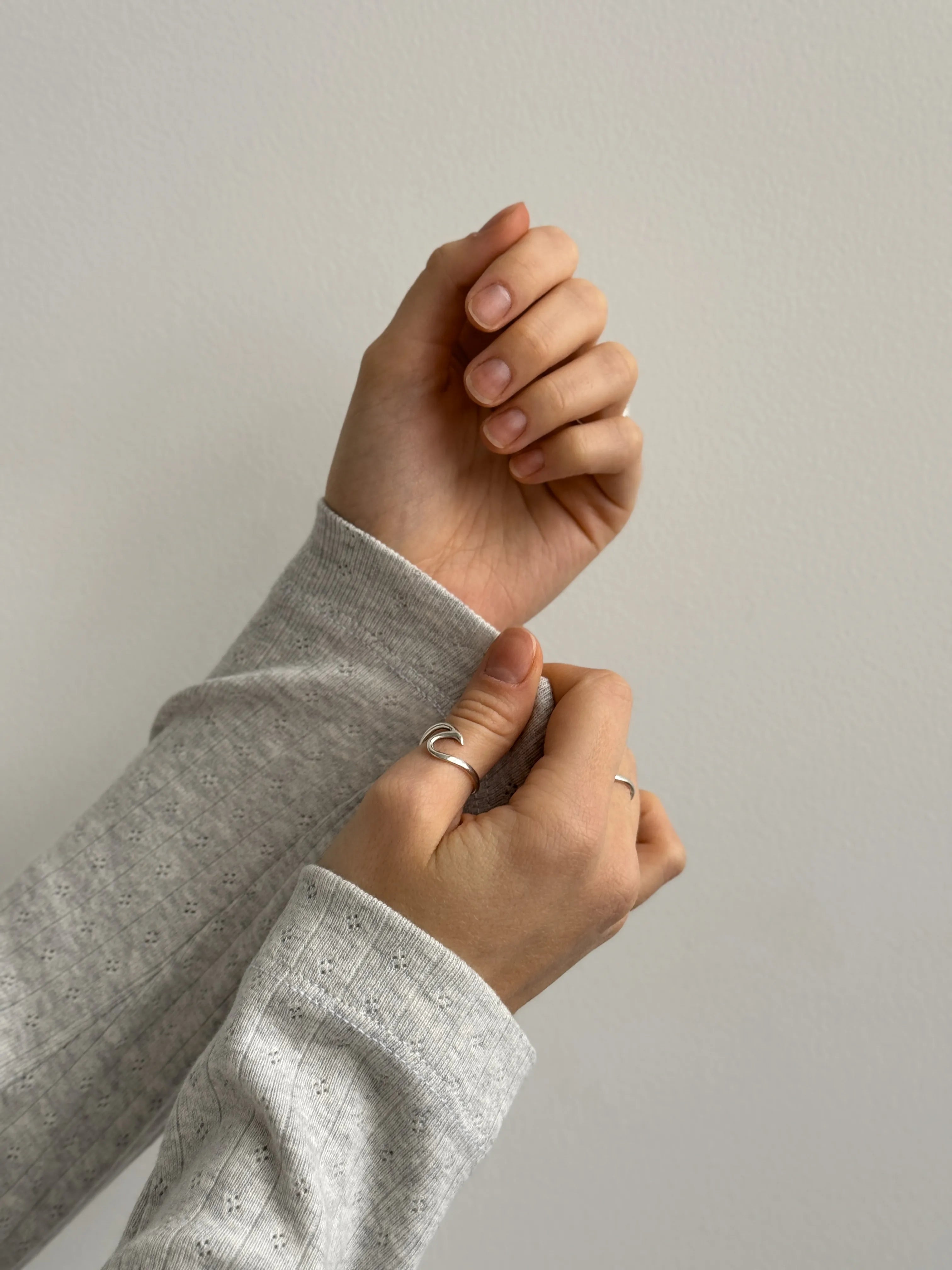 Ribbed longsleeve light gray