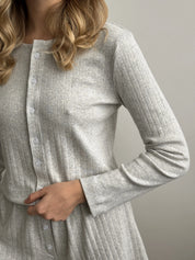 Ribbed shorts light gray