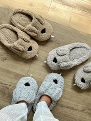 Women's slippers HS-LUX ANIMALS dog gray