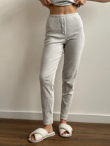 Ribbed joggers light gray
