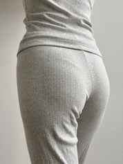 Ribbed joggers light gray