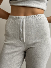 Ribbed joggers light gray