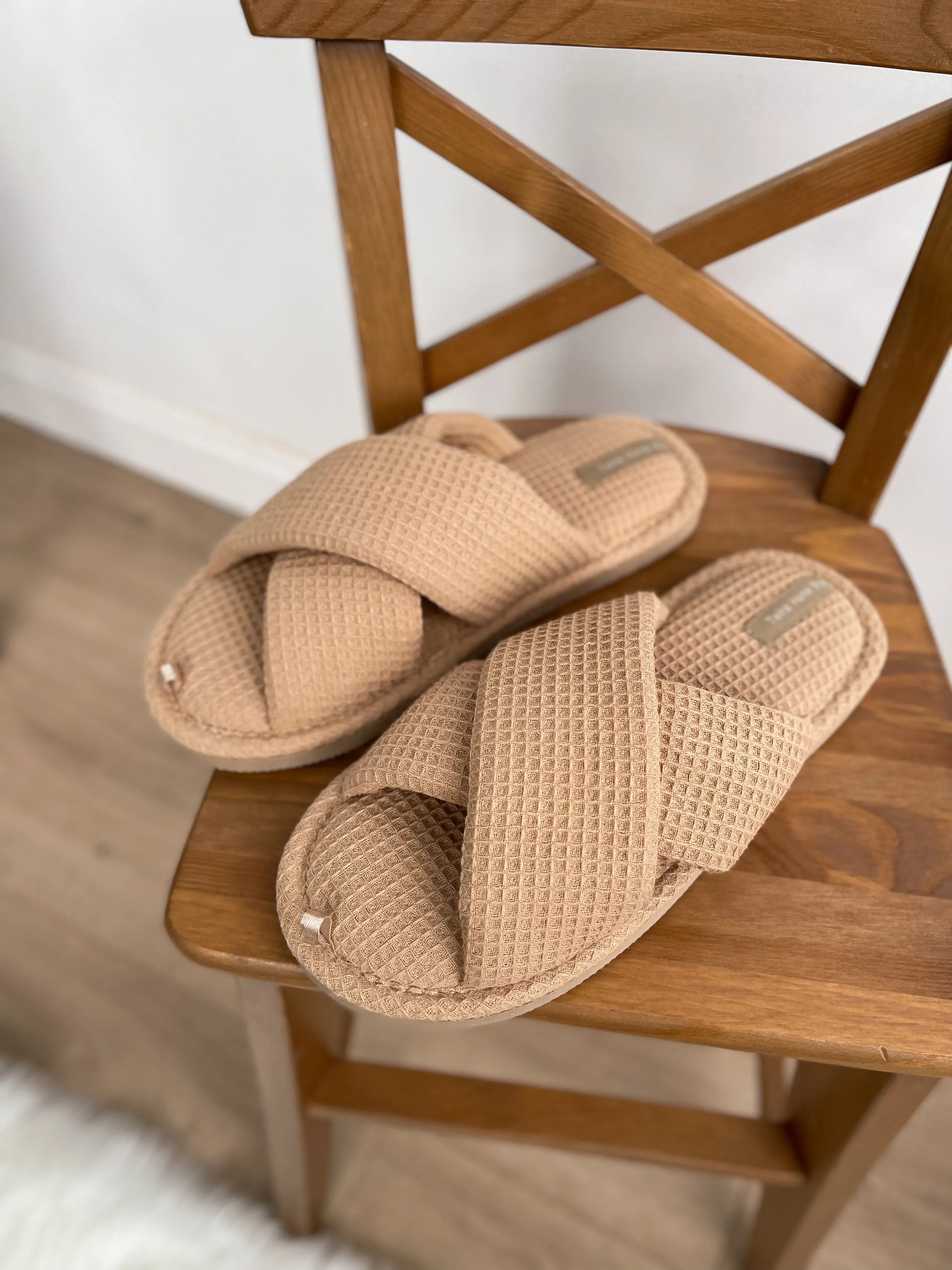 Women's slippers HS-VL waffle cappuccino