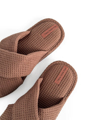 Women's slippers HS-VL waffle chocolate