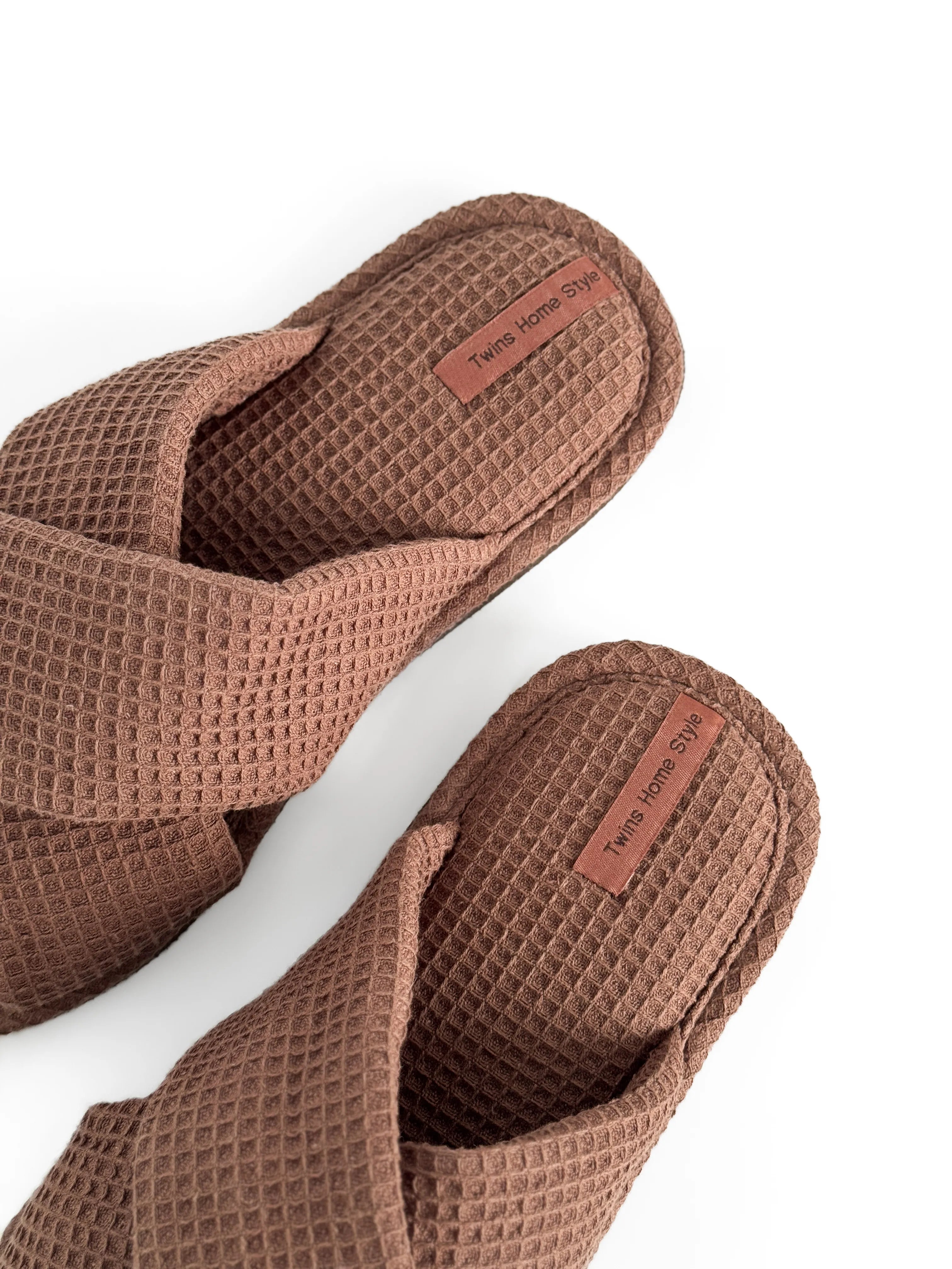 Women's slippers HS-VL waffle chocolate
