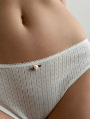 Lingerie Thongs Milk Ribbed