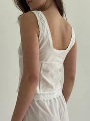 White drawstring T-shirt, one size