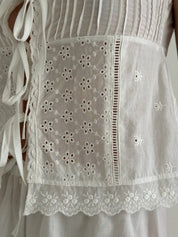 White drawstring T-shirt, one size