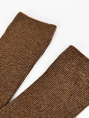 Women's high cotton socks with cocoa rib