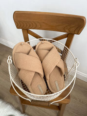 Women's slippers HS-VL waffle cappuccino