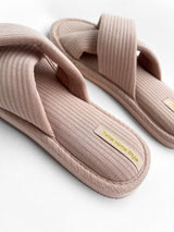 Women's slippers HS-VL cross beige