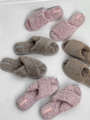 Women's HS fur slippers pink