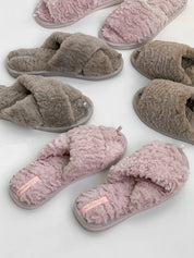 Women's HS fur slippers pink