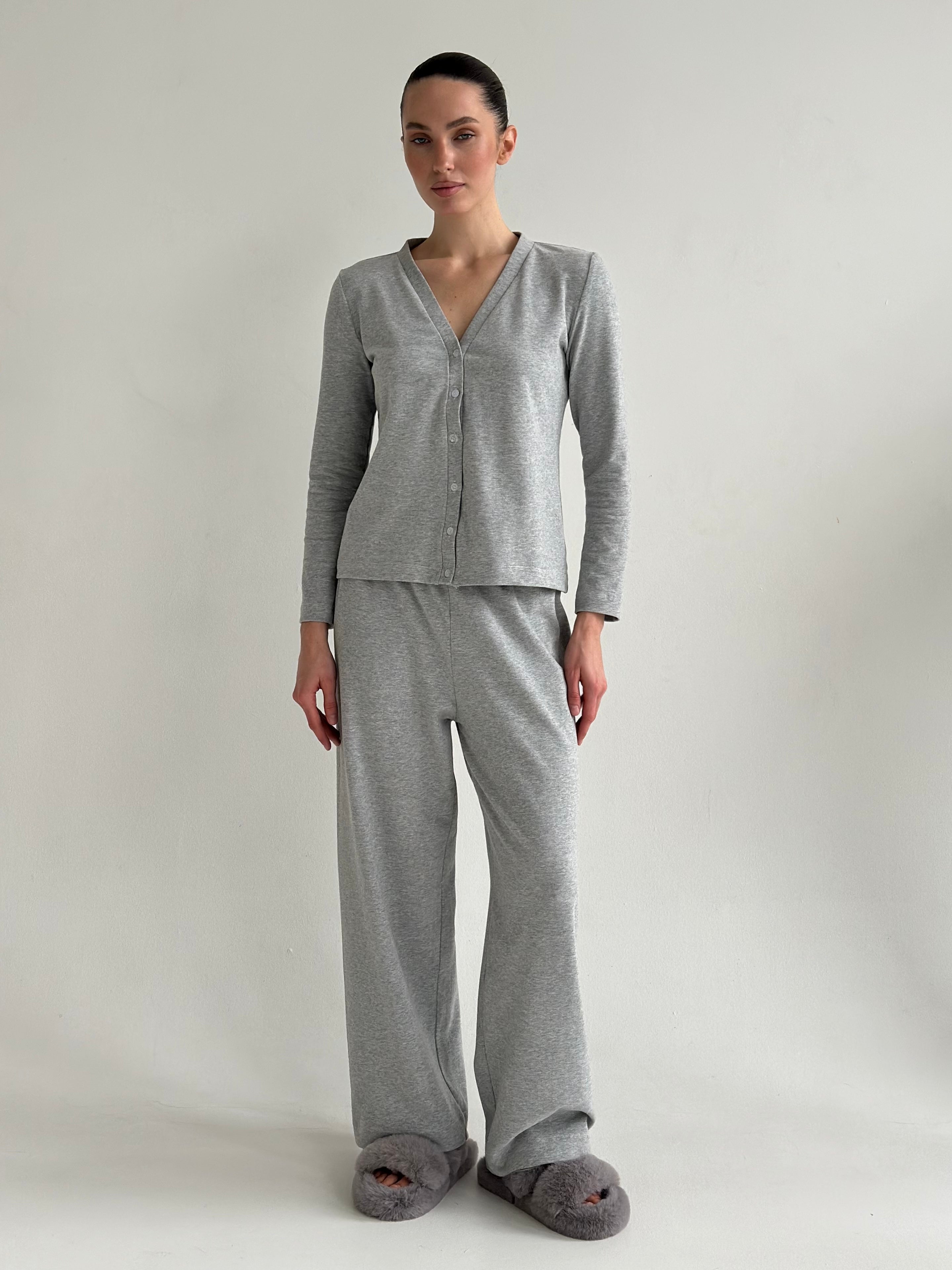 Knitwear “Tenderness” Wide pants gray