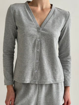 Knitwear “Tenderness” Longsleeve with buttons, gray