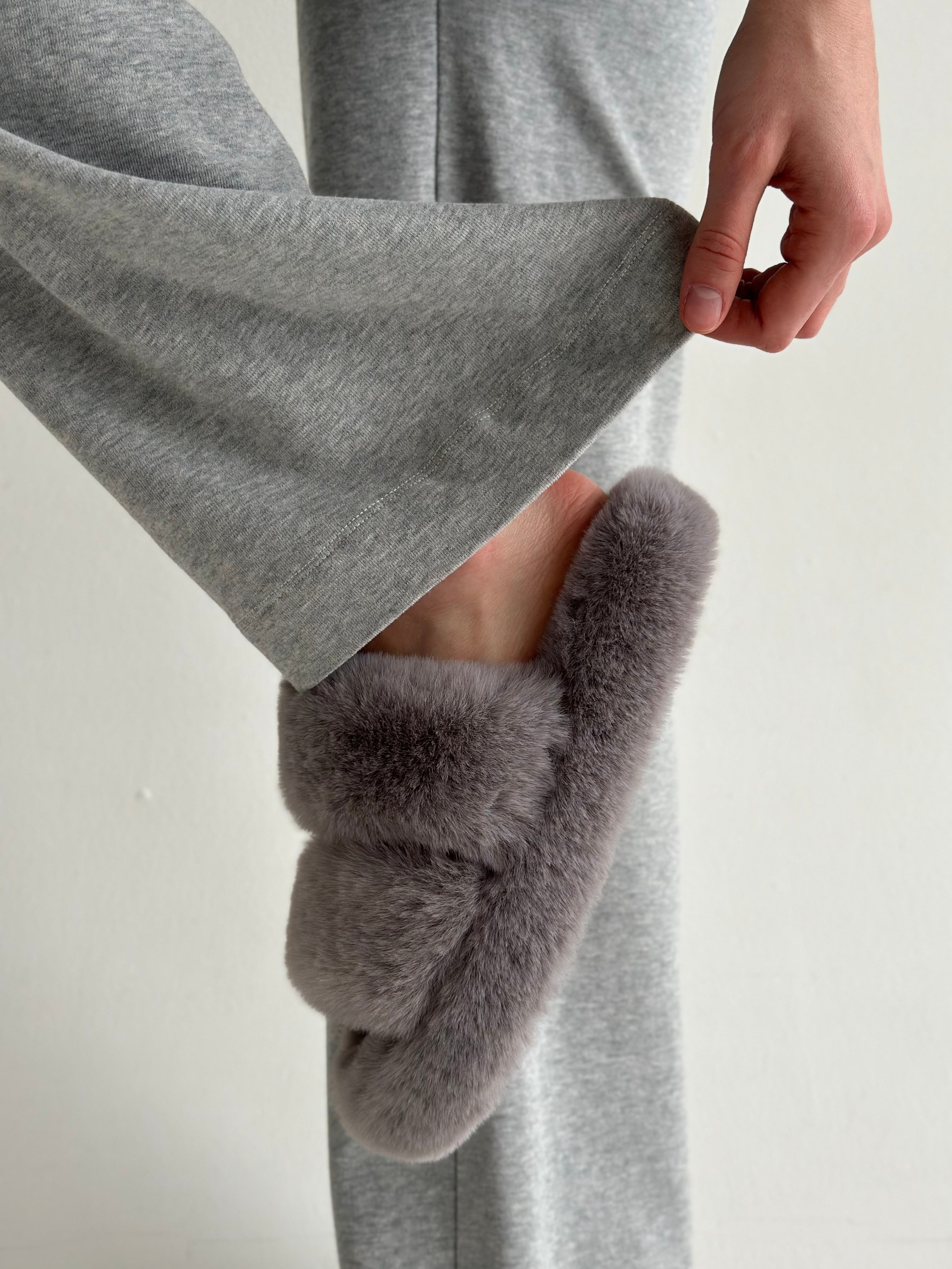 Knitwear “Tenderness” Wide pants gray