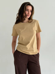 Corduroy straight pants brown