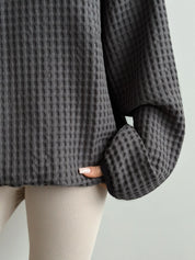 Women's sweatshirt large waffle graphite