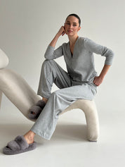 Knitwear “Tenderness” Wide pants gray