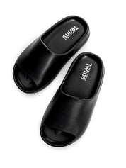 Twins foam beach and street slippers Black