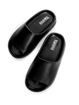 Twins foam beach and street slippers Black