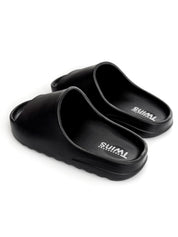 Twins foam beach and street slippers Black