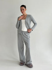 Knitwear “Tenderness” Wide pants gray