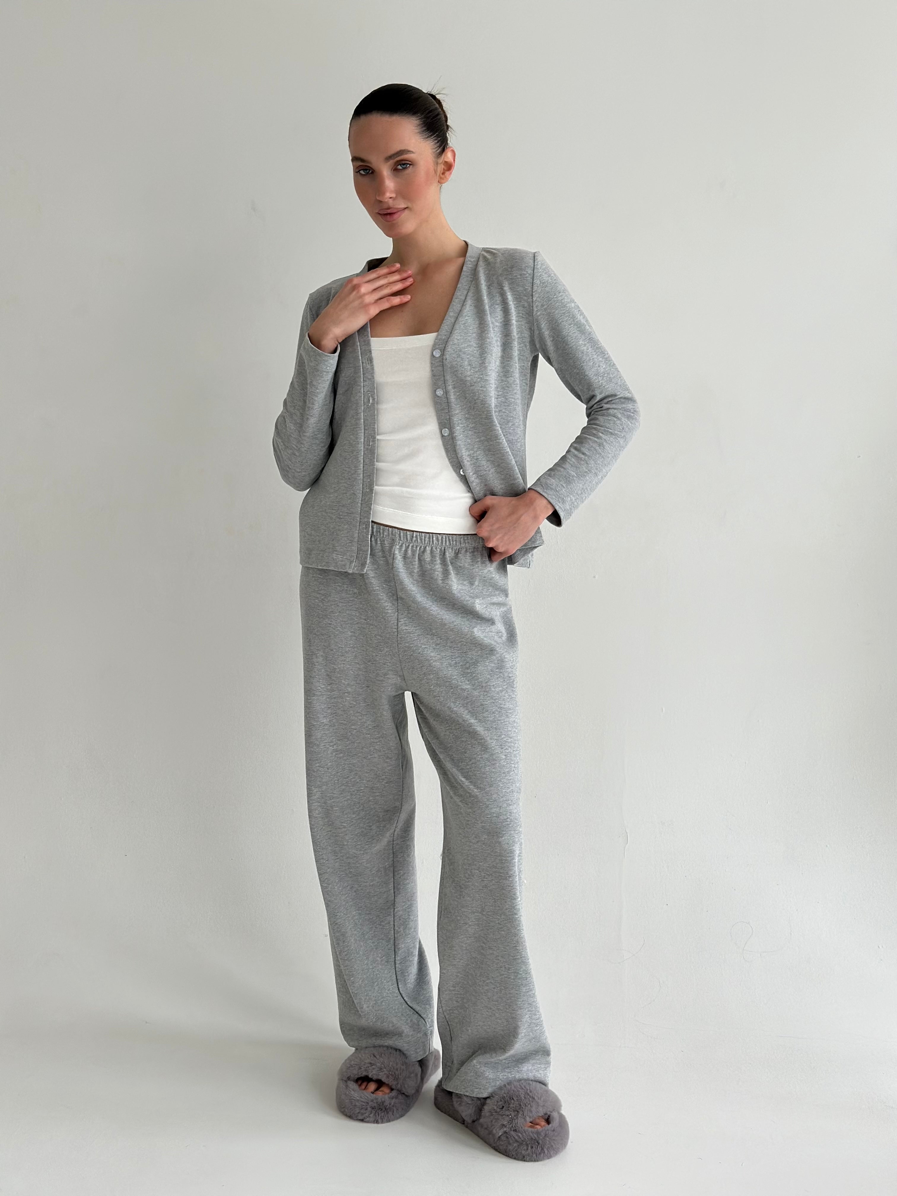 Knitwear “Tenderness” Wide pants gray