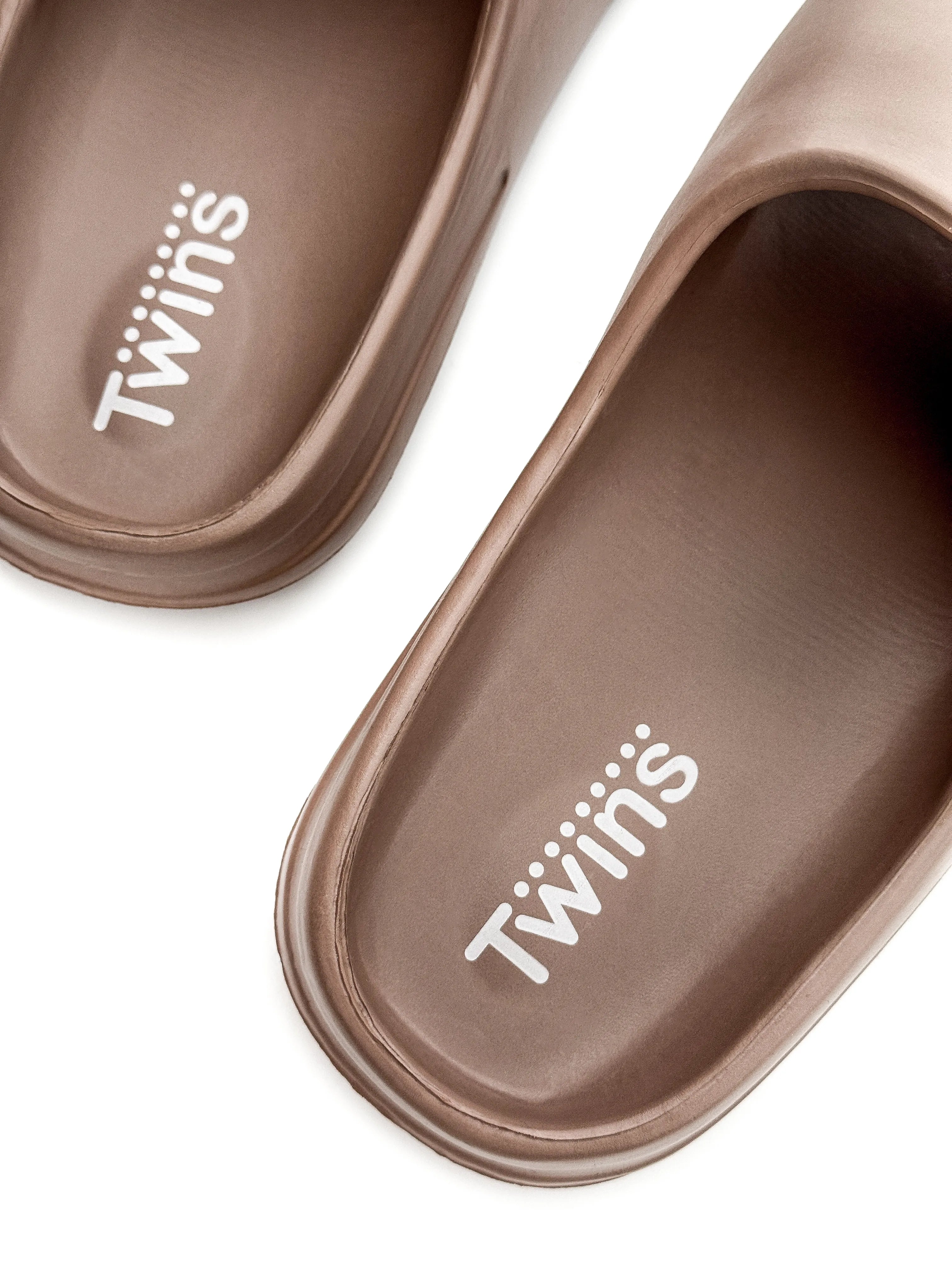 Twins foam beach and street slippers caramel