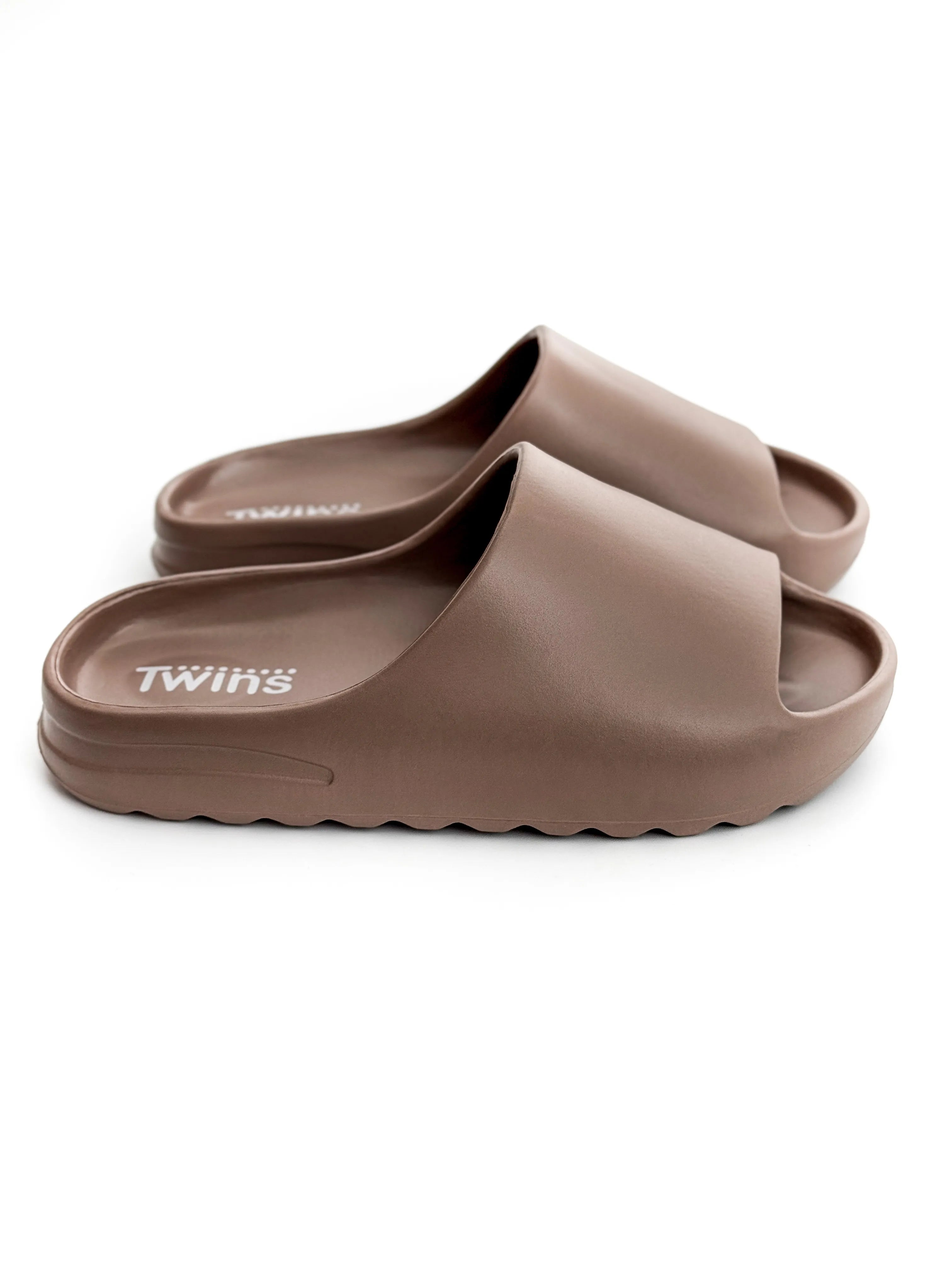 Twins foam beach and street slippers caramel